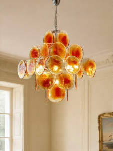 FANCY LAMP CLUB | Vintage French Glass Luxury Designer Ceiling Lamp