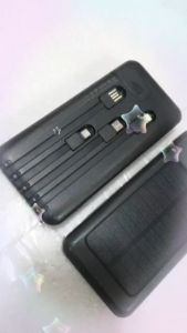 fast charging powerbank 4 types of data cables support charging LED lights power bank