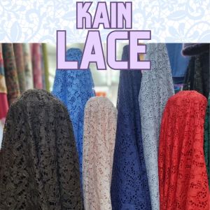 Lace Fabric Kain Lace Good Quality 60 inch 蕾丝布料 0.5m