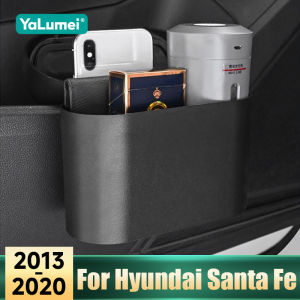 For Hyundai Santa Fe 3 DM TM 2013 2014 2015 2016 2017 2018 2019 2020 ABS Car Hanging Trash Bin Pressing Type Storage Box Can