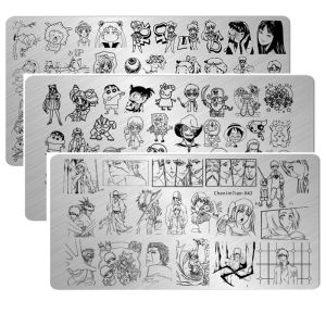 Cartoon Character Nail Stamping Plate Nail Art Image Drawing Plates Stamper Painting Tool Stainless Steel Abstract Patten Nails