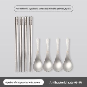 SCHNEIDTEUFEL | Titanium Alloy Spoon and Chopsticks Set 8 Pieces