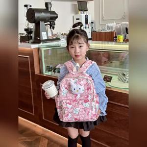 กระเป๋าเป้สะพายหลังลําลอง พิมพ์ลายการ์ตูน Kuromi Cinnamoroll น่ารัก แฟชั่นสําหรับเด็กนักเรียนอนุบาล Casual backpack