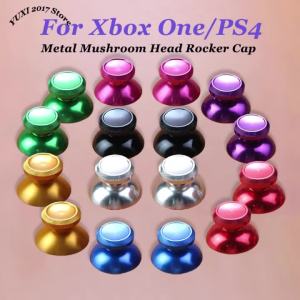 2PCS Colorful Aluminum Metal 3D Analog Thumb Stick Grip Mushroom Joystick Cap For Xbox One PS4 Gamepad Controller