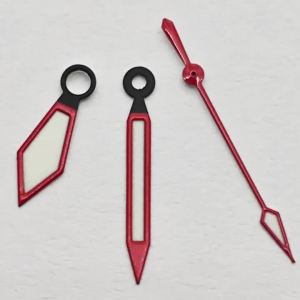 Menex Black-Red Luminous Watch Hands 8mmx12mmx12.5mm Green Fit for NH35 NH36 NH38 Movement Watch Accessories Parts
