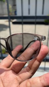 Kacamata Plus untuk Rabun Dekat: Pria & Wanita, Lensa Kryptok Hitam, Full Set Box