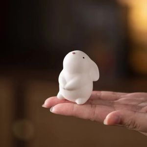 Đồ Trang Trí Bằng Gốm Sứ Hình Thỏ Ngọc Nhỏ Dễ Thương Cho Văn Phòng Bàn Làm Việc Bàn Cà Phê Phụ Kiện Nhà Cửa