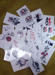 tato temporer pariasi hewan dan bunga 3pcs kirim random acak