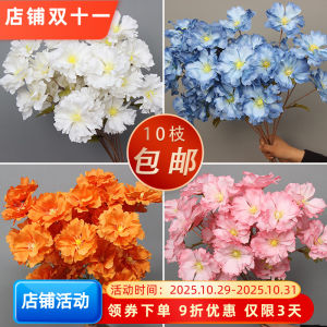 Đạo Cụ Hoa Cưới 3 Đầu Hoa Lụa Trang Trí Nhà Hoa Giả Trưng Bày Hoa Tươi