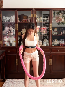 Weighted silent imitation rabbit fur hula hoop sports weight loss slimming belly fitness hula hoop
