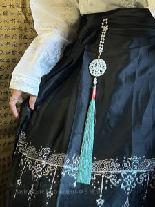 Bell Ruyi National Style Ming System Han Dynasty Horse-Face Skirt Jinbu Waist Pendant Long Fringe Lappet Pendant Chinese Ancient Style Ornament