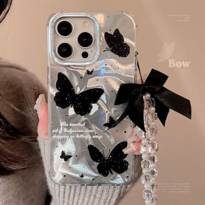 FRIDAYCASE Case hp VIVO Y28 Y03 Y18 Y100 Y17S Y27S Y36 Y22 Y21 Y20 Y17 Y16 Y15S Y02S Y20 Y33T Y15 Y12 Y11 Y91C Y1S Y12S Y20S Y20A Y50 Y53S Y51 Simple monogrammed heeled butterfly IMD Black Dots Hard Case