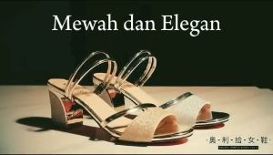Sandal heels wedges hak tinggi sendal pesta wanita mewah glamour elegan casual 924