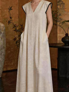DANTING | Old Money Style French Long Dress Sleeveless