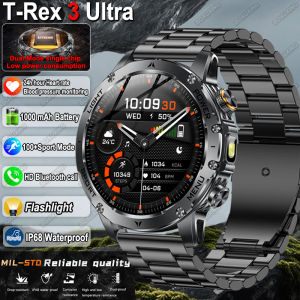 Outdoor New 1000mAh Battery T-Rex 3 Men Military Grade Smartwatch IP68 Waterproof GPS HD Bluetooth Call 100+Sports Smart Watch