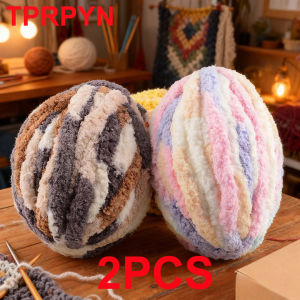 2Pcs Knitting Chunky Yarns Crochet line for Blanket Cushion mat Chenille extra Thick thread Soft Warm Crocheting Yarn Scarf