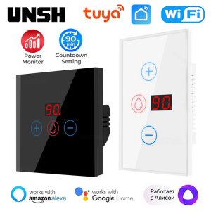 Công Tắc Bình Nóng Lạnh Wifi Tuya Công Tắc Công Suất Cao Tuya 20A - 4400W Hẹn Giờ Điều Khiển Từ Xa Qua App