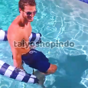 TAIYO Inflatable Floating Bed Hammock 130cm Stripe Motif Kasur Pelampung Mengambang Swimming Renang