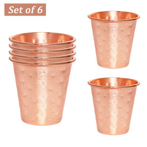 Set of 4/6 Copper Plating Beer Cups 2oz Anti-fall Moscow Mule Cup Copper-Plated Stainless Steel Beer Mug Cocktail Cups Water Cup