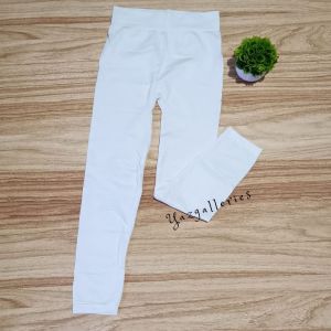 Celana Legging Wanita Premium High Waist Melar Adem Elastis/ Legging Perlengkapan Umroh Haji Hitam Putih Premium