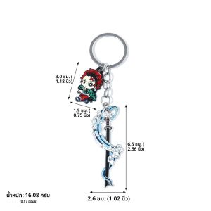 พวงกุญแจอนิเมะดาบพิฆาตอสูร คามาโดะ ทันจิโร่ โทมิโอกะ กิยู เร็นโงคุ เคียวจูโร่ คอสเพลย์ พวงกุญแจโลหะ ของขวัญสำหรับแฟนๆ