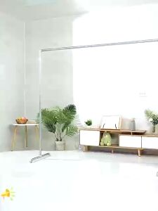 Jemuran Baju Rak Baju Gantungan Stainless Steel Tabung Baja Besi Stand hanger Portable 200CM