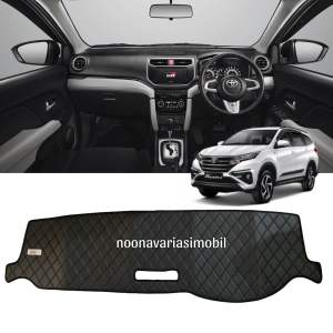 Alas Karpet Cover Dashboard kulit mobil All New Rush full hitam