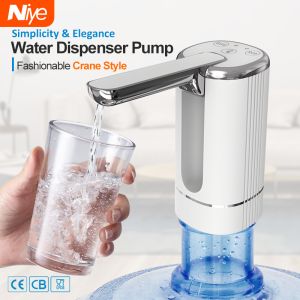 Niye Bình Rót Nước Tự động bơm có thể sạc qua USB mini không dây Bơm điện có thể gập lại