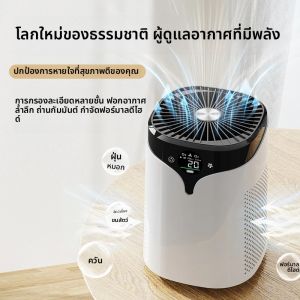 เครื่องฟอกอากาศ HEPA ไอออนลบ กำจัดฟอร์มาลดีไฮด์ ขนสัตว์เลี้ยง ฝุ่น ควัน เครื่องฟอกอากาศสำหรับห้องขนาดใหญ่ กำจัดกลิ่น เครื่องฟอกอากาศสำหรับฝุ่น
