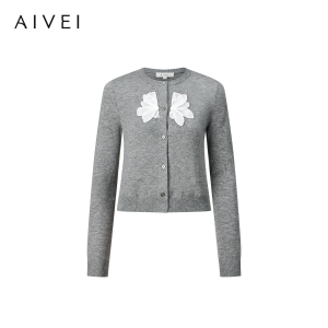 AIVEI | Spring Atmosphere Soft Style 3D Flower Knit Cardigan