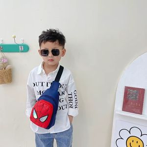 Ready Stock Crossbody Sling bag Cartoon Kids Shoulder bag Boy Cartoon Nylon Kids fashion Bag Spiderman