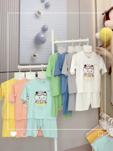 Đồ bộ quần lửng áo lửng cài vai BENTY BT031 chất vải mềm mịn cao cấp set quần áo cho bé mềm mịn