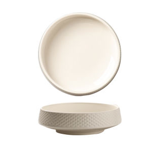 SHELI | White Ceramic Deep Dinner Plate for Home Use