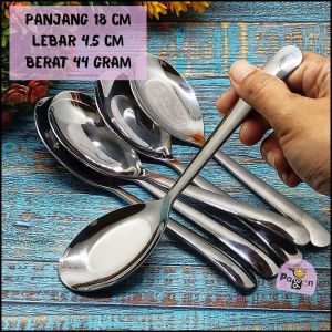 Sendok Bebek Sendok Bubur Stainless Tebal isi 6pcs