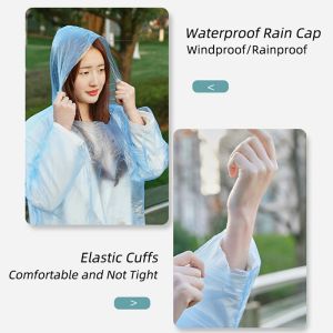 10PCS Card Raincoat Thickened Disposable Portable Raincoat Whole Body Rain Cover Adult Size