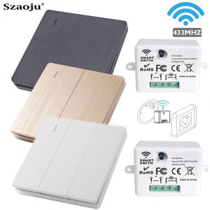 RF433 Smart Switch 1 2 3 Channel Button 86 Type Wall Panel RF 433Mhz Remote Controller RF433 for Home Led Light Lamp Fan