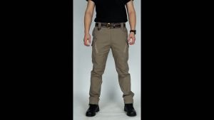 กางเกงคาร์โก้กันน้ําสําหรับผู้ชาย กางเกงสนามเดินป่าผ้ายืดหยุ่นดีใส่สบายเนื้อผ้าคอตตอนผ้าทนต่อการขัดถูฉีกขาดไซส์ S-3XL พร้อมส่ง