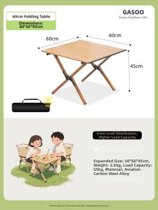 GESHU | Portable Foldable Camping Table and Chairs Set