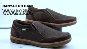 SEPATU KASUAL PRIA SLIDE TERBARU KHAMZO D03 COKLAT