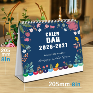 2026 Year English Version Desktop Calendar Notebook Plan Book Multi-Country Holiday Monthly Calendar Original Design Double-Sided Printing
