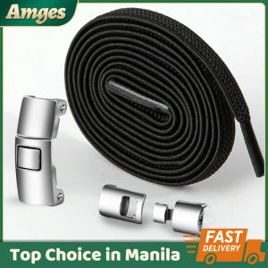 Elastic Shoe Lace No Tie Lazy Shoe Lace Lock Laces Quick Lazy Metal Buckle Kids Adult Outdoor Sneakers Shoelace Versatile Elastic Untied Metal Mesh Lace