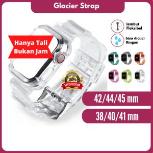 Glacier strap untuk iwatch T500 T55 T500plus iwatch IWO HW22 38 mm 40mm 41mm 42mm 44mm 45mm Tali jam tangan smartwatch transpernt strap