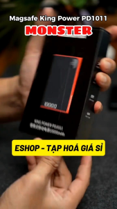 Pin Sạc Dự Phòng Không Dây Từ Tính Monster 10.000mAh Màn Hình Led Liền Dây Type C Sạc Nam Châm 15w Sạc Nhanh 22.5W