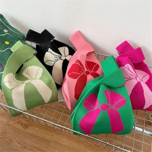 OKDEALS Casual Knot Handmade Wrist Bag Tote Bag Shopping Bags Knit Handbag