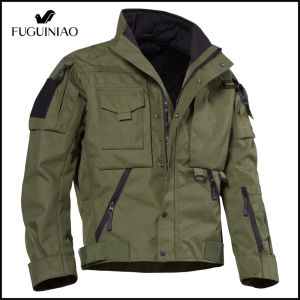 Fuguiniao Chiến Thuật áo khoác Jacket Bomber Mens Giản Dị Nhiều Túi Hàng Hóa Áo Khoác Ngoài Trời Swat Chiến Đấu Chịu Mài Mòn phi công quân sự Áo Khoác áo khoác Jacket nam