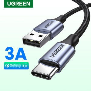 UGREEN 3A Type-c Nylon Braid USB Type C Cord for iPhone 17 Pro Max iPhone 16 Samsung S26 Ultra Samsung S25 Samsung Galaxy S20 Fast Charging Data Cable for Poco x3 nfc Huawei P40