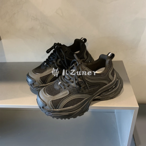 รองเท้าลำลองพื้นแบนทรงหัวมนสไตล์ย้อนยุคสำหรับผู้หญิง ฤดูใบไม้ร่วง 2023 รองเท้ากีฬาแบบหนัง PU น้ำหนักเบา ทรงหัวมน สไตล์ย้อนยุค