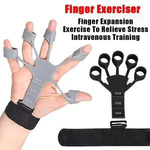 Finger Exerciser Hand Grip Exercise Strength Trainer therapy Fitness Trainer Adjustable Finger Grip Adjustable Physical Tools Hand Strengthener Exerciser Physical 手指训练