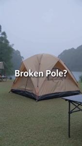 Double Tent Support Pole Fiberglass Multi-section Foldable Portable 7MM One with Four Sections Suitable for Outdoor Camping