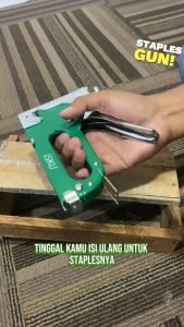 ISKU Staples Tembak 3 In 1 Staple Gun Tacker Stapler Staples Perekat Powerfull Staples Tembak